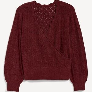 Old Navy Wool-Blend Wrap-Front Sweater Size Large